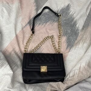 Christian Lacroix Black Mini Bag with Gold Chain
